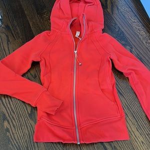 Lululemon Scuba Full Zip Hoodie red sz 0